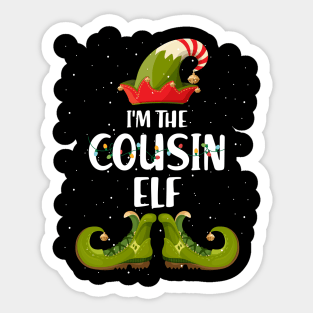 Im The Cousin Elf Shirt Matching Christmas Family Gift Sticker